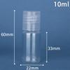 BFLCTTBD 15pcs 10ml Travel Size Empty Plastic Sample Bottle Container Flip Cap Small Liquid Bottles For Airplane Cosmetic Makeup Containers view 2