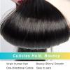 AnJudyReid Straight Hair Bundles 13A Brazilian Virgin Human Hair Bundles Straight 22 Inch 100% Unprocessed Virgin Hair Bundles Natural Black view 4