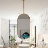 YLQFGUVWK Ceiling Mirror with Metal Hanging Rod, Ceiling Mounted Mirror for Bathroom Vanity Shaving, Wall Vanity Mirror for Entrance Bedroom Living Room (Size : 50cmx70cm) view 1