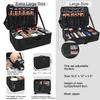 Relavel Large Makeup Organizer Profession Makeup Bag Extra Large Makeup Case with Adjustable Dividers, Adjustable Angle Fixed Belt and Shoulder Strap Plastic Dividers view 2