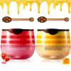 2PCS Strawberry & Honey Lip Balm, Hydrating Propolis Sleeping Mask, Moisturizing & Prevention of Dry and Cracked Skin, Scrubs Exfoliator, Repair Nourishes the Lip view 1