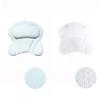 SPA Shower Pillow Bathtub Ergonomics Suitable for Bathtub Neck Head Shoulder Pillow Support Cushion Soft 3D Mesh Strong Grip Suction Cup Blue view 3