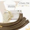 100g Sunny Tape in Extensions Human Hair Brown Highlight Tape in Hair Extensions Chocolate Brown Highlight Caramel Blonde 22inch view 2