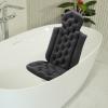  Bath Pillow Headrest Pillow Portable Comfortable Breathable Bathtub Cushion Mat SPA Pillow with Headrest for Bathing Soak SPA, Black view 2