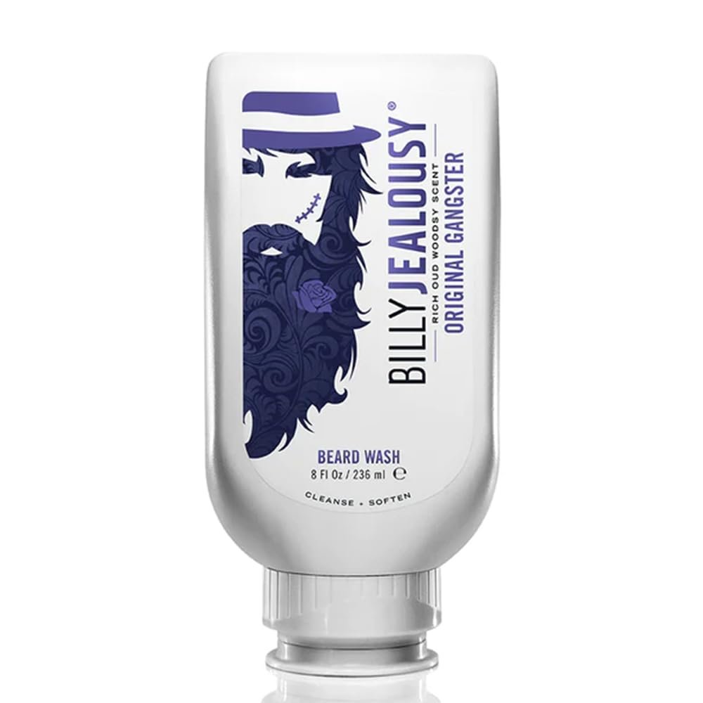 Billy Jealousy Beard Wash for Smooth, Manageable & Frizz-free Facial Hair, Beard Care Enriched with Hydrating Aloe & Strengthening & Conditioning Green Tea Extract, 8 Fl Oz