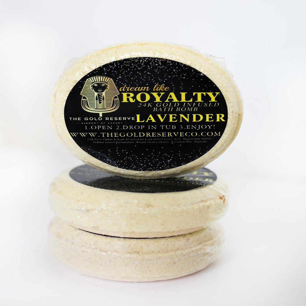 Luxury - 24 K Gold Bath Bombs (3 Pack Set) (Royalty)