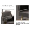 PAOOPA Hairdressing Chair, Hydraulic Barber Chair Salon Equipment, Round Base with Footrest Thickened Comfortable Foam Cushion, 360 Swivel, Heavy Duty Styling Chair, Light Grey view 4