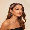 Wecoe Red Rhinestone Headband Women Comb Headband with Teeth Bling Sparkly Beaded Head Band Non Slip Fashion Hair Band Birthday Homecoming Hair Accessories For Women Girls Gifts view 3