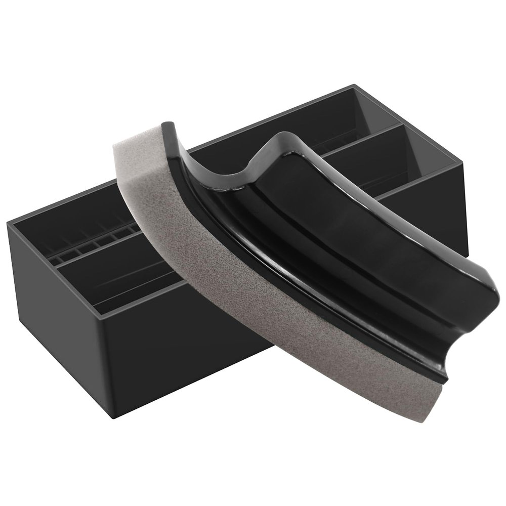Beard Cleaner Brush and Holder Set: Cleaning Tool for Sink 1 Original sized Beard Cleaning Brush and 1 Beard Brush Holder Use Beard Trimmings for Men Sink and Countertops Cleaning (Set)