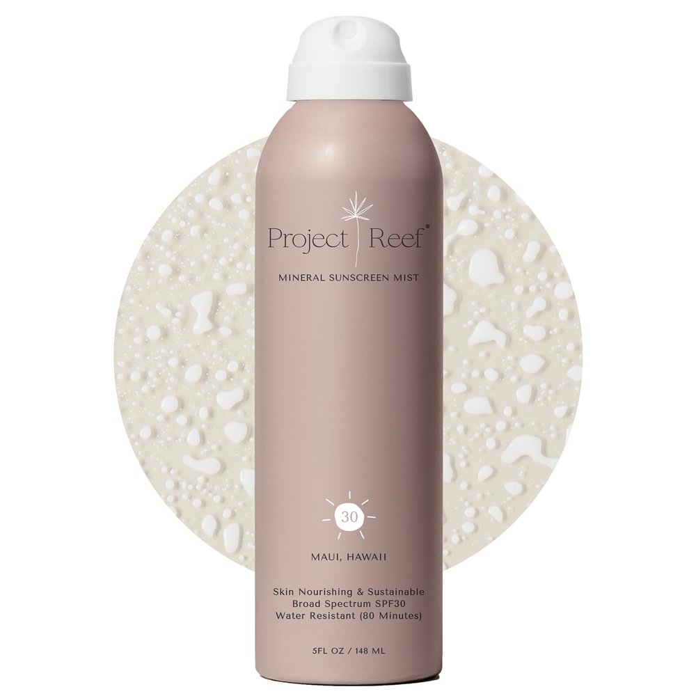 Project Reef SPF 30 Mineral Sunscreen Spray Non-Aerosol, Reef-Safe Zinc Sunblock with Natural Ingredients for All Skin Types