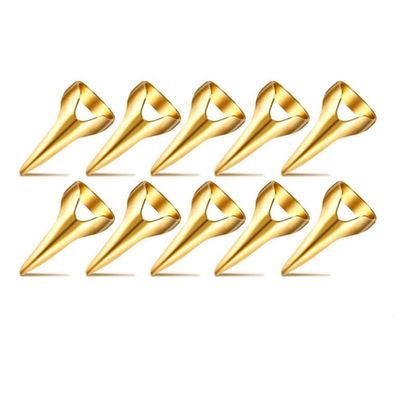 10Pcs Gold Hair Parting and Selecting Tools,Retro Punk Hairs Selecting Tools Gothic Nail Finger Cosplay Claws Metal Full Finger Ring for Hair Braiding Curling Styling Hairs Extensions Accessories