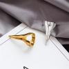 10Pcs Gold Hair Parting and Selecting Tools,Retro Punk Hairs Selecting Tools Gothic Nail Finger Cosplay Claws Metal Full Finger Ring for Hair Braiding Curling Styling Hairs Extensions Accessories view 4