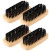Amaxiu 4Pcs Wooden Nail Brushes, No Slip Fingernails Cleaning Brush Firm Stiff Scrub Bristles Hand Nail Scrubber Fingers Foot Toes Brushes for Men Mechanics Gardeners Scrubbing view 1