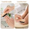 Amaxiu 4Pcs Wooden Nail Brushes, No Slip Fingernails Cleaning Brush Firm Stiff Scrub Bristles Hand Nail Scrubber Fingers Foot Toes Brushes for Men Mechanics Gardeners Scrubbing view 3