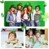 10 Sheets St. Patrick's Day Temporary Tattoos, 180 Pcs Face Body Shamrock Clover Tattoos Stickers for Saint Patrick's Day Irish Parade Day Party Favor Decoration view 3