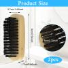 Amaxiu 2Pcs Wooden Nail Brushes, No Slip Fingernails Cleaning Brush Firm Stiff Scrub Bristles Hand Toenails Scrubber Fingers Foot Toes Brushes for Men Mechanics Paint Gardeners Scrubbing view 2