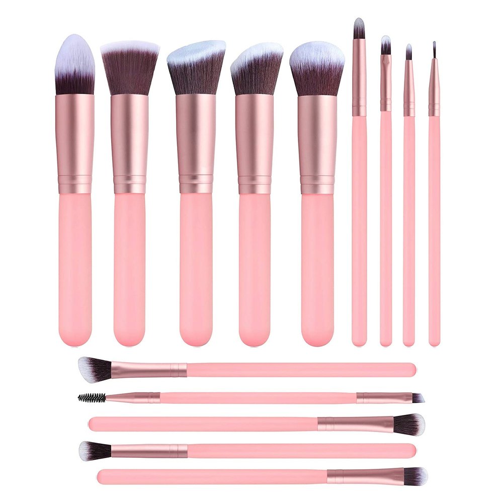 14PCS Makeup brushes set Lip Makeup Eyebrow Brushes Powder Cosmetic Brush Eyeshadow Brush (Color : C)