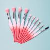 10 Pcs Makeup Brush Set Feather Makeup Brushes Eyeshadow Brush Eye Concealer Foundation Real Makeup Technique (Color : Red, Size : One Size) view 2