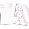 3 pcs Thicken Two sides Microblading Practice Silicon Skin Perfect for Permanent Makeup and Microblading Nano brows ombre brow practice (Hairstroke Purple Outlines) view 1