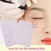 3 pcs Thicken Two sides Microblading Practice Silicon Skin Perfect for Permanent Makeup and Microblading Nano brows ombre brow practice (Hairstroke Purple Outlines) view 2