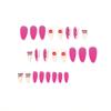 Almond Press on nails Medium Fake Nails Acrylic Nails with Frosted Fluorescent Powder Exquisite Luxury Design Fashion Romantic Valentine's day Nail Decoration for Nails for Women and Girls 24 Pcs view 3