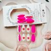 Almond Press on nails Medium Fake Nails Acrylic Nails with Frosted Fluorescent Powder Exquisite Luxury Design Fashion Romantic Valentine's day Nail Decoration for Nails for Women and Girls 24 Pcs view 4
