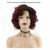 12'' Soft Short Curly Wavy Wigs Synthetic Fiber Wigs Natural for Women Holiday Halloween Decorative Wig view 3