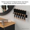 Marketing Holders Hanging Acrylic Brush Organizer 6 Holes Hardware Included Black Acrylic Wall Mount Multi Slot Rack 1 Piece for Professional Stylists Barbers and Dog Groomers view 3