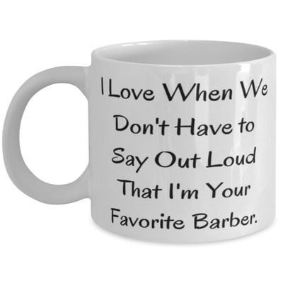Mother's Day Funny Gifts for Coworkers, Unique Barber Gifts from Friends, Gifts for Barber Lovers, Special Barber Coffee Mugs