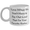 Mother's Day Funny Gifts for Coworkers, Unique Barber Gifts from Friends, Gifts for Barber Lovers, Special Barber Coffee Mugs view 1