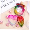 2 Pcs Colorful Glass Dappen Dish Bowls with Lids for Acrylic view 2