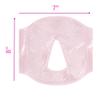 Hot and Cold Therapy Gel Bead Full Facial Mask by FOMI Care | Ice Face Mask for Migraine Headache, Stress Relief | Reduces Eye Puffiness, Dark Circles | Fabric Back (Full Face w/o Eye Holes Pink) view 2