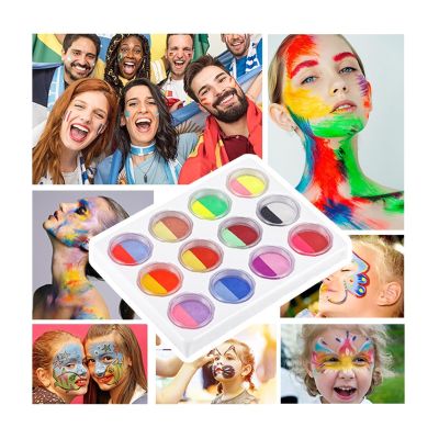 Face Painting Kit Body Painting DIY, Stage Makeup Painting Paint, Holiday Party Color Matching Paint Set Professional Body & Face Paint Kit