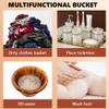 MegLob Wooden Foot Spa Bath Basin, Pedicure Feet Bath Soaking Tub, Solid Wood Foot Bath Bucket Contains Comfortable Bumps, Multifunctional Round Wooden Barrel, Large Foot Soaking Tub for Home Spa,B,S view 3