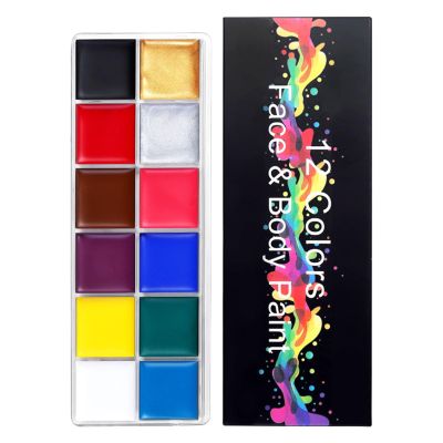 Face Painting Kit Water Soluble Body Paint, Stage Makeup Face Paint, Holiday Party Competition Oil Paint Professional Body & Face Paint Kit ( Color : A )