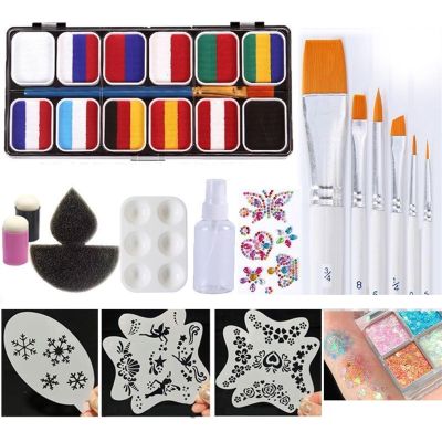 Face Painting Kit Body Paint, Water Soluble Face Set, Quick Drying Body Paint Professional Body & Face Paint Kit ( Color : 2 )