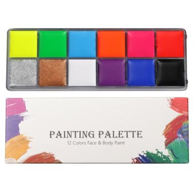 Face Painting Kit Glow-in-the-dark Fluorescent Body Paint, Quick-drying Body Skin Paint, Holiday Cos Water-based Face Paint Professional Body & Face Paint Kit ( Color : C )