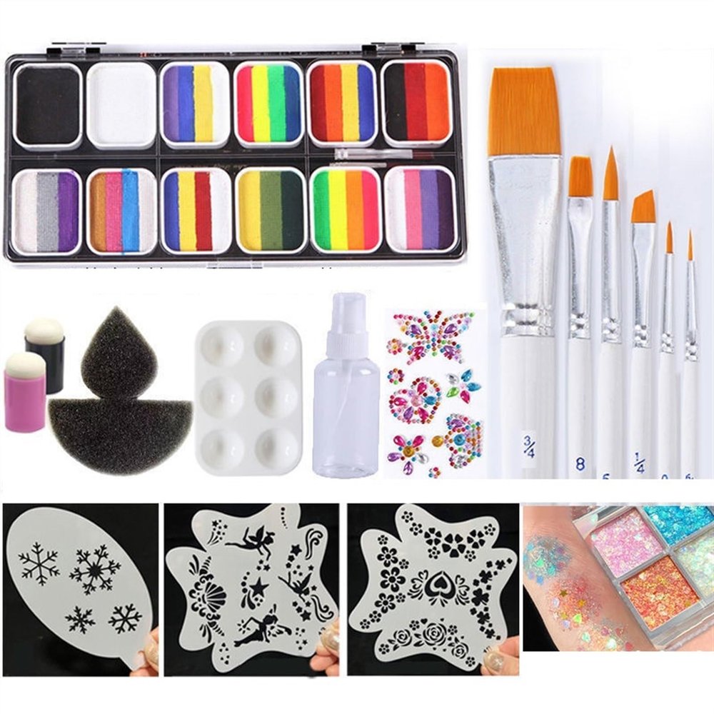 Face Painting Kit Body Paint, Water Soluble Face Set, Quick Drying Body Paint Professional Body & Face Paint Kit ( Color : 4 )