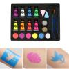Face Painting Kit 23 Pcs Body Paint Sets, Holiday Party Paint, Stage Makeup Templates Professional Body & Face Paint Kit view 3