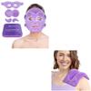 Atsuwell Cooling Ice Face Eye Mask Set for Dark Circles and Puffiness, 6 x 11 Heating Pad Microwavable for Cramps, Neck and Shoulders, Knee, Moist Heat Pack for Warm Compress, Purple view 1