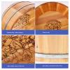 Ipetboom Foot Baths: 1PC Wood Foot Tub Wooden Wood Foot Bucket Reusable Foot Bath Bucket Wooden Foot Bath Foot Bathing Bucket Foot Bath Bucket Pedicure Tub Wood Bucket Sauna Bucket Sauna Accessories view 3