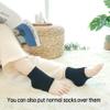 Moisturizing Gel Heel Socks to Repair Dry, Cracked Heels  Soften, Soothe & Revitalize Feet for Men & Women (Gray, 2 Pairs) view 3