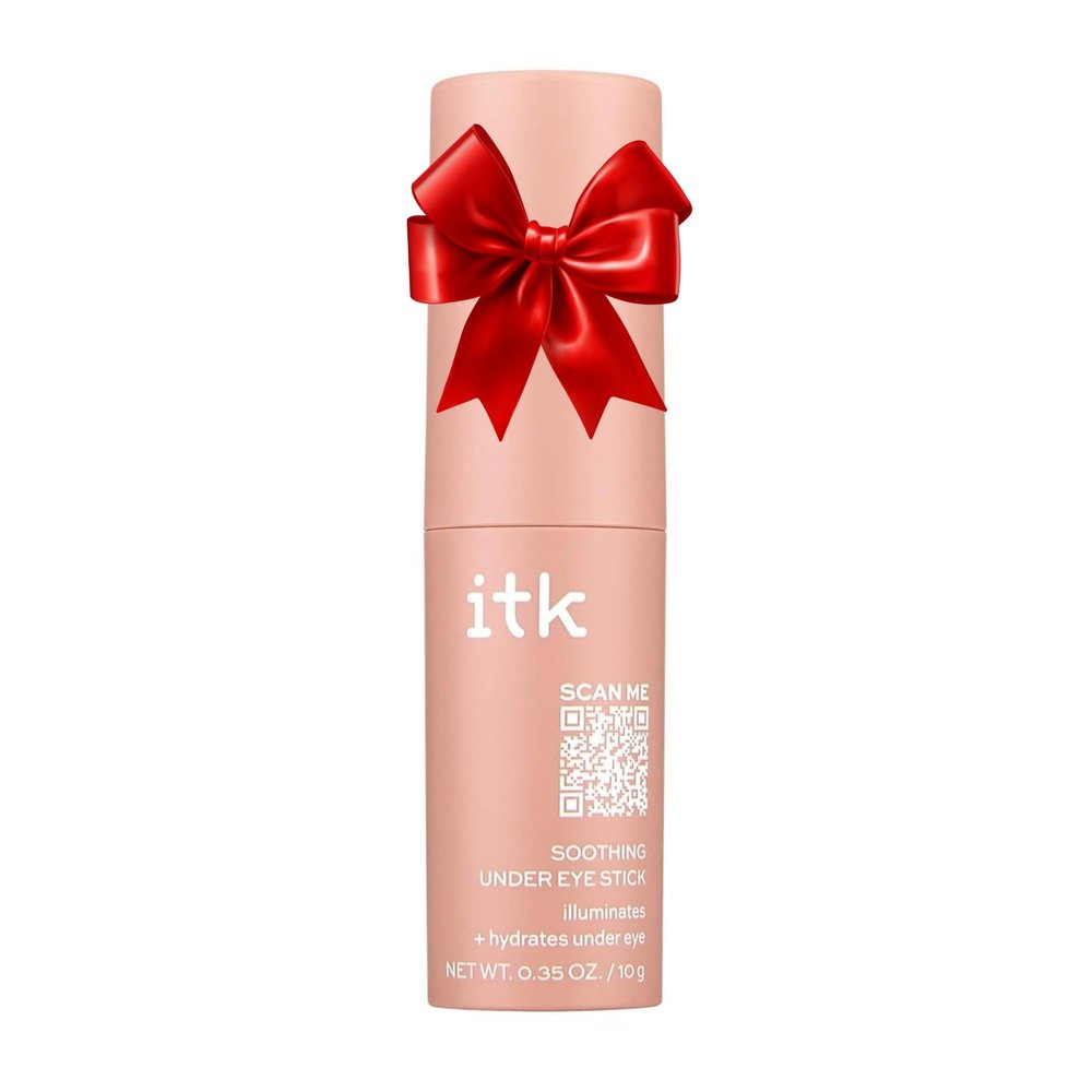 ITK Skincare Caffeine + Aloe Vera Under Eye Stick Balm - Moisturizer for Fine Lines and Wrinkles - Under Eye Treatment Soothes Redness and Hydrates, Brightens, and Soothes Puffy Eyes - 0.5 oz. Stick