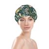 Women's Double Layer Waterproof Shower Cap, Features Non-slip Secure Fit, Easy Maintenance, and Reusable Convenience Cute dinosaur view 2