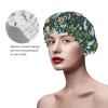 Women's Double Layer Waterproof Shower Cap, Features Non-slip Secure Fit, Easy Maintenance, and Reusable Convenience Cute dinosaur view 3