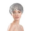 White Marble Rose Gold pattern Print Reusable Shower Cap for Women,Double Waterproof Layers Bathing Hat,Quick Drying Bath Hair Cap view 3