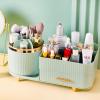 Rotating Makeup Organizer for Vanity with Brush Holder and Drawer, Cosmetic Makeup Storage, Large Spinning Makeup Skincare Organizer, Countertop Makeup Perfume Organizer, Lotions Display Case (Green) view 1