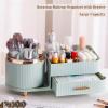 Rotating Makeup Organizer for Vanity with Brush Holder and Drawer, Cosmetic Makeup Storage, Large Spinning Makeup Skincare Organizer, Countertop Makeup Perfume Organizer, Lotions Display Case (Green) view 2