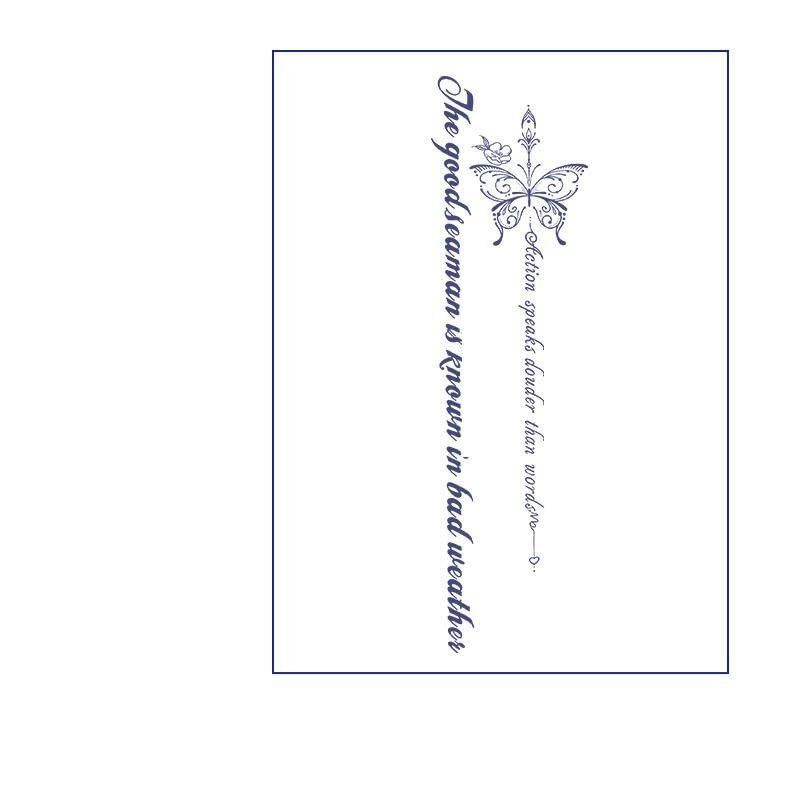 3 Letters Collarbone Arm Chest Neck Juice Plant Ink Waterproof Semi-Permanent And Long-Lasting 2 Weeks Temporary Tattoo Stickers