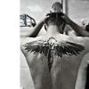2 Pieces Of Temporary Tattoo Stickers Fallen Angel Back Wings Female And Male Juice Vegetable Ink Waterproof Semi-Permanent And Long-Lasting For 2 Weeks Non-Reflective view 3